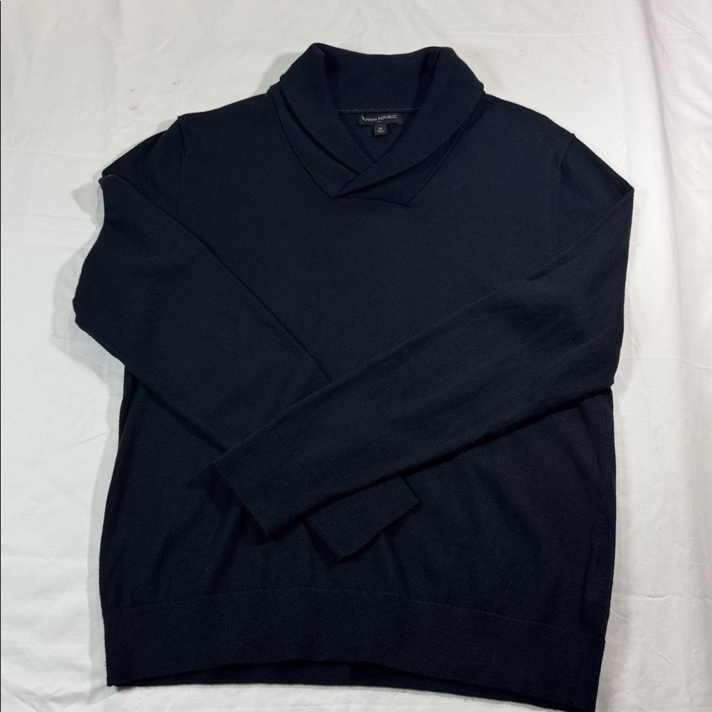 Banana Republic Men's Black Shawl Collar Sweater Size Medium